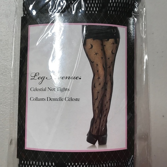 Leg Avenue Celestial Net Tights Black 